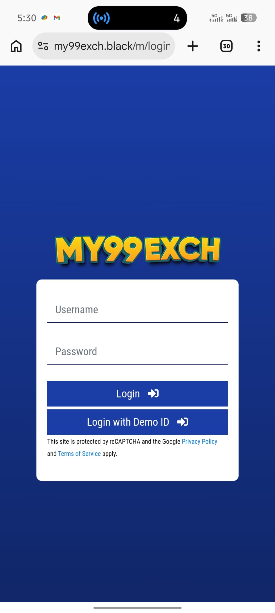 My99Exch Platform Screenshot